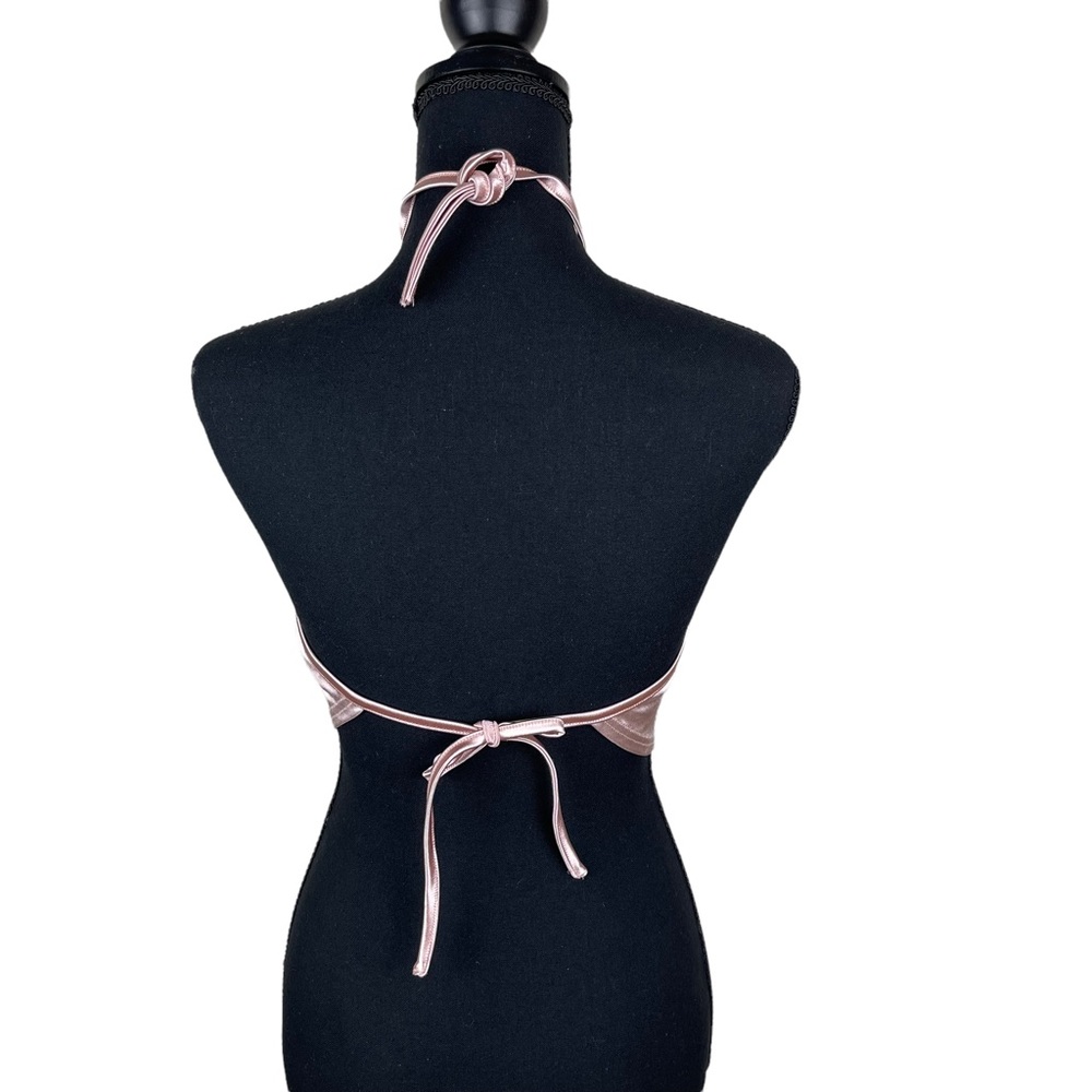 ASOS Brand New Golden Rose Triangle Top Size 2 - Picture 2 of 8